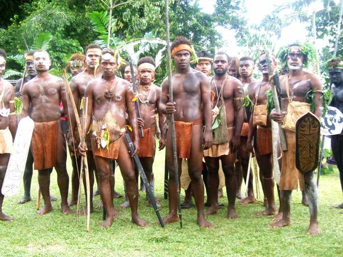 Vanga Warriors Welcome The Holy Door. St Peter Parish, Gizo