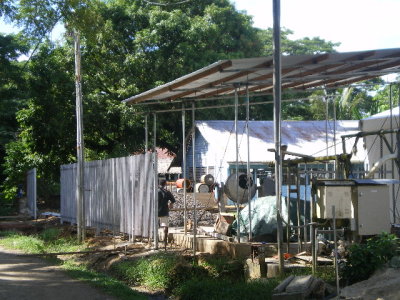 Fence around development site